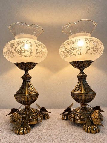 Tafellamp (2) - Opaline glas