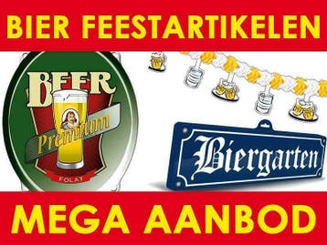 Bier feestartikelen - slingers - vlaggen - banners - en meer, Ophalen of Verzenden, Nieuw, Feestartikel, Overige