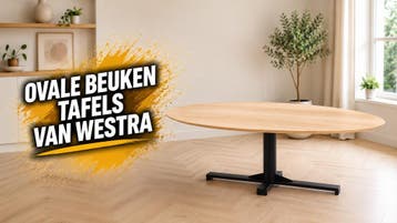 Ovale beuken tafels van Westra - Webwinkel en showroom, Huis en Inrichting, Tafels | Eettafels, Overige houtsoorten, 100 tot 150 cm