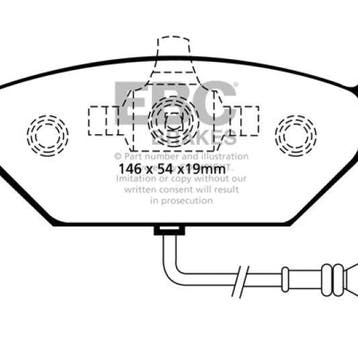 EBC 00-05 Volkswagen Beetle 2.0 Yellowstuff Front Brake Pads, Ophalen of Verzenden, Nieuw