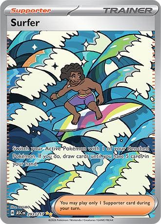 Surfer 293/217 Ascended Heroes, Ophalen of Verzenden, Nieuw, Losse kaart, Foil