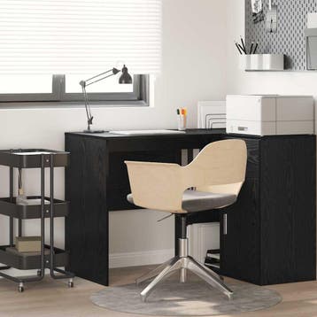 vidaXL Bureau Zwart Eiken Bewerkt hout 102 x 50 x 75 cm, Verzenden, Nieuw