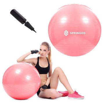 Fitness Bal | Roze | Inclusief Pomp | 75 cm, Ophalen of Verzenden, Nieuw