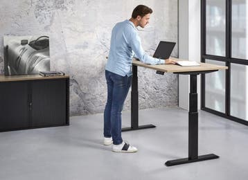 Elektrische zit-sta werkplek 120x80cm Prestige Leverbaar in, Ophalen of Verzenden, Nieuw