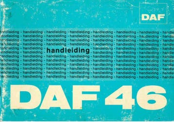 1974 DAF 46 HANDLEIDING INSTRUCTIEBOEKJE HANDBOEK NEDERLANDS, Auto diversen, Verzenden