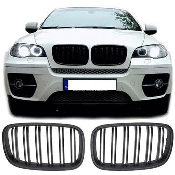 Grille Mat zwart geschikt voor BMW X5 X6 E70 E71 | 2007-2014