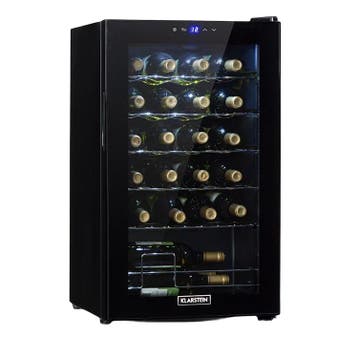 Wijnkoelkast 24 Flessen Koeler Wijnkast Zwart Klimaatkast, Refurbished, Ophalen of Verzenden, Minder dan 75 liter, Minder dan 45 cm