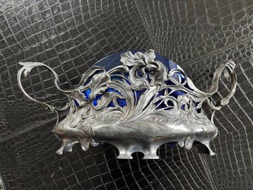 Jardinière - Metaal, Glas - Art Nouveau