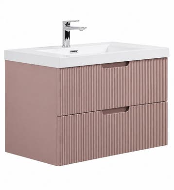Badkamermeubel Set Thermis 80cm Roze Badmeubel, Verzenden, Nieuw, Wastafelkast