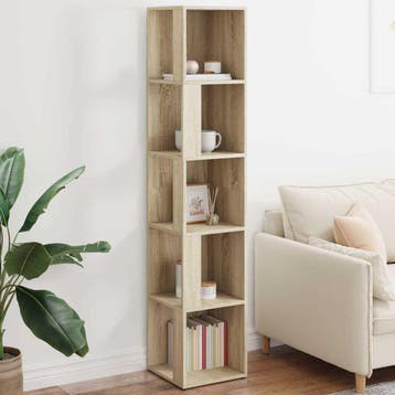 vidaXL Hoekkast 33x33x164,5 cm bewerkt hout sonoma, Verzenden, Nieuw