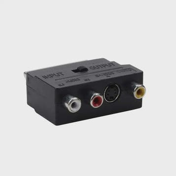 Scart naar 3x RCA & S-Video Adapter met In/Uit Schakelaar -, Verzenden, Nieuw