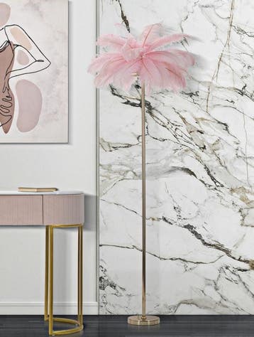 VLOERLAMP PALM ROZE CM Ø 55X160, Ophalen of Verzenden, Nieuw