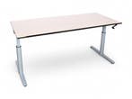 Gispen TM slingerbureau, 180x80 cm, lindberg eiken-aluminium, Ophalen of Verzenden, Gebruikt