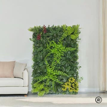 Kunstplant Muurpaneel Groen met Gras en Buxus - Decoratieve, Tuin en Terras, Verzenden, Nieuw