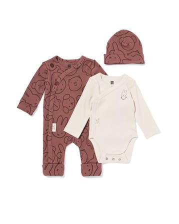 HEMA Nijntje babykledingset rib - 3 stuks bruin, Verzenden, Nieuw