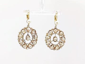 Oorbellen - 18 karaat Geel goud - Parel, Sieraden, Tassen en Uiterlijk, Oorbellen, Nieuw