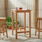 vidaXL Bartafel Naturel 60 x 60 x 105 cm Massief Teakhout, Tuin en Terras, Tuintafels, Verzenden, Nieuw