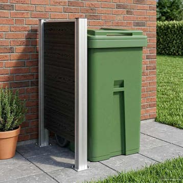 vidaXL Afvalbak Schutting Grijs 85 x 12 x 115 cm Aluminium, Doe-het-zelf en Verbouw, Verzenden, Nieuw