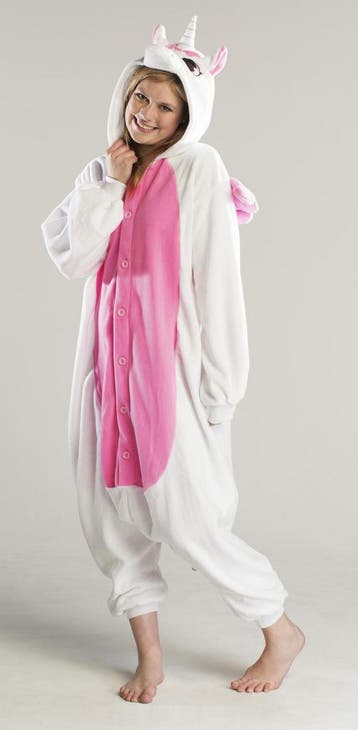 KIMU® Onesie Wit Roze Pegasus Pak XL-XXL Eenhoornpak Kostuum, Carnaval, Ophalen of Verzenden, Kleding, Maat 56/58 (XL)