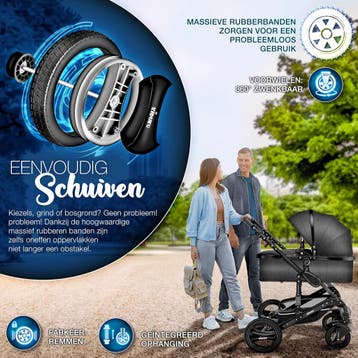 Kinderwagen 3 in 1 - Buggy - Wandelwagen - Kinderbuggy - Ant, Kinderen en Baby's, Verzenden, Zo goed als nieuw