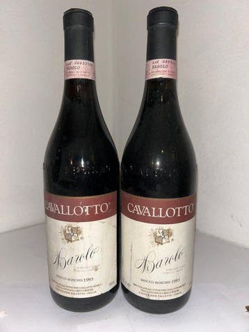 1995 Cavallotto Barolo Bricco Boschis - Barolo - 2 Flessen, Verzamelen, Nieuw