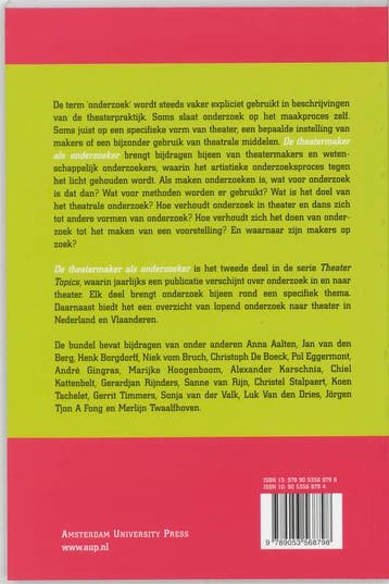De theatermaker als onderzoeker / Theater Topics, Verzenden, Gelezen