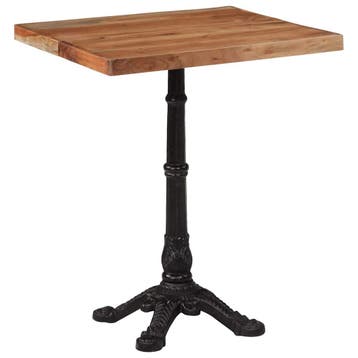 vidaXL Bistrotafel 60x60x76 cm massief acaciahout, Huis en Inrichting, Tafels | Eettafels, Verzenden, Nieuw