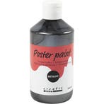 Tempera Verf Metallic , zwart, 300 ml/ 1 doos, Nieuw