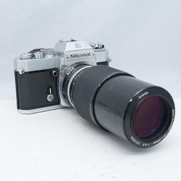 Nikon Nikomat EL Silver + Zoom-Nikkor 80-200mm F4.5 Analoge, Nieuw