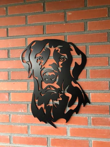 stalen wanddecoratie hond, Ophalen of Verzenden, Nieuw