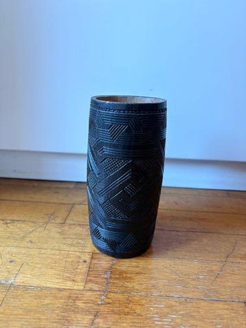 Kuba wijnglas (Nshwoam) uit gegraveerd hout - Kuba - DR