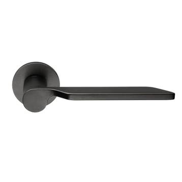 Deurkruk Levante op rond rozet - PVD gun metal, Verzenden, Nieuw