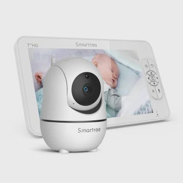 7" HD Babyfoon met 2 Camera's, Split Screen, Pan/Tilt/Zoom &, Verzenden, Nieuw