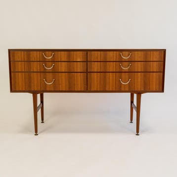 Tv-meubel | Ladekast | Meredew | Vintage | Teak |  4224, Huis en Inrichting, Kasten | Ladekasten, Ophalen of Verzenden, Zo goed als nieuw