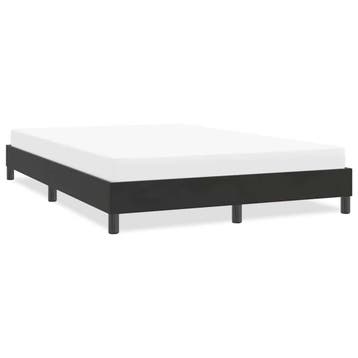 vidaXL Bedframe zonder matras 140x210 cm fluweel zwart, Verzenden, Zwart, Stof, Nieuw