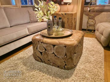 Salontafels teak hout  grote voorraad vanaf € 495.-, Nieuw