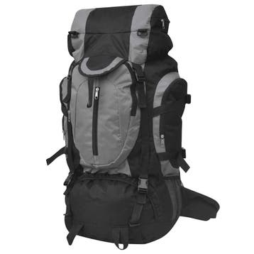 vidaXL Rugzak hiking XXL 75 L zwart en grijs, Verzenden, Nieuw