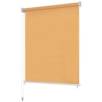 vidaXL Rolgordijn voor buiten 355(B)x230(H) cm beige, Huis en Inrichting, Stoffering | Gordijnen en Lamellen, Verzenden, Nieuw