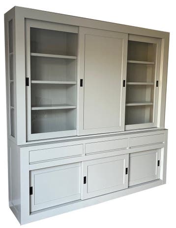Buffetkast zijdegrijs Schagen 240 x 240m dichte middendeur, Ophalen of Verzenden, Nieuw
