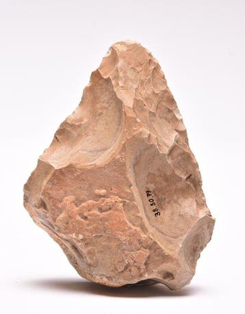 midden paleolithisch Vuursteen midden paleolithische biface, Antiek en Kunst