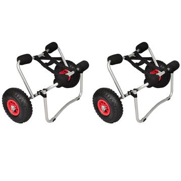 vidaXL Kayaktrolleys 2 st aluminium, Verzenden, Nieuw