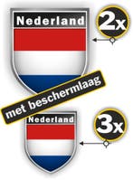 Nederland Embleem Auto Sticker Set – 5 Stuks – Weer- en Wass, Verzenden