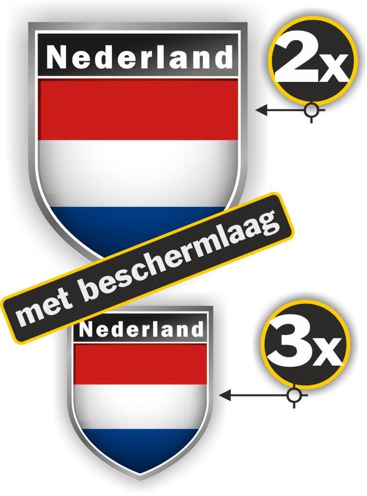 Nederland Embleem Auto Sticker Set – 5 Stuks – Weer- en Wass, Auto diversen, Autostickers, Verzenden