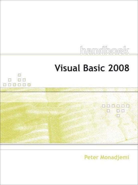 Handboek Introductie Visual Basic 2008 - Monadjemi, Boeken, Informatica en Computer, Gelezen, Verzenden