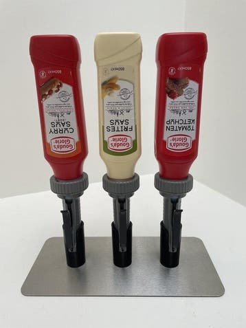 3 Goudas Sausdispensers | 850 ML HorecaTraders, Verzenden, Nieuw in verpakking