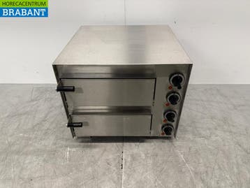 RVS Ascobloc Dubbele Pizzaoven 2 x 35 cm Steen 230V Horeca, Zakelijke goederen, Horeca | Keukenapparatuur, Ophalen of Verzenden