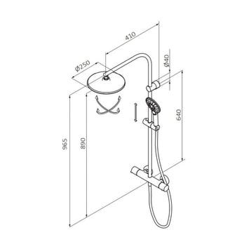 Opbouw Regendouche Set GRB Time Thermostatisch Ronde, Ophalen of Verzenden, Nieuw