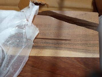 Rustieke acacia plank, natuurlijke look - Retoerdeal, Ophalen of Verzenden, Gebruikt
