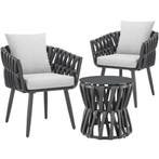 Set Lugano in touwdesign, aluminium frame, schroefpoten - Se, Verzenden, Nieuw