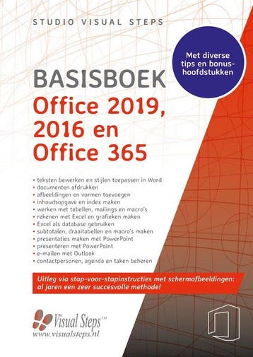 9789059055155 Basisboek Office 2019, 2016 en Office 365, Verzenden, Zo goed als nieuw, Studio Visual Steps